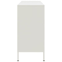 Credenza Bianca 100,5x39x79 cm in Acciaio Laminato a Freddo 843029