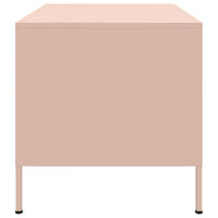 Tavolino Rosa 68x50x50,5 cm in Acciaio Laminato a Freddo 843031