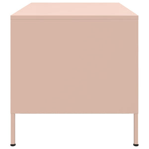 Tavolino Rosa 68x50x50,5 cm in Acciaio Laminato a Freddo 843031