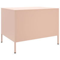 Tavolino Rosa 68x50x50,5 cm in Acciaio Laminato a Freddo 843031