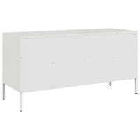 Mobile TV Bianco 100,5x39x50,5 cm in Acciaio Laminato a Freddo 843041