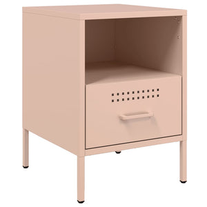 Comodini 2pz Rosa 36x39x50,5cm in Acciaio Laminato a Freddo 843057