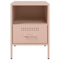 Comodini 2pz Rosa 36x39x50,5cm in Acciaio Laminato a Freddo 843057