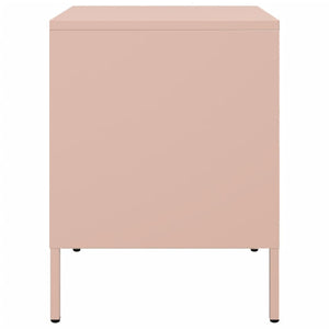 Comodini 2pz Rosa 36x39x50,5cm in Acciaio Laminato a Freddo 843057