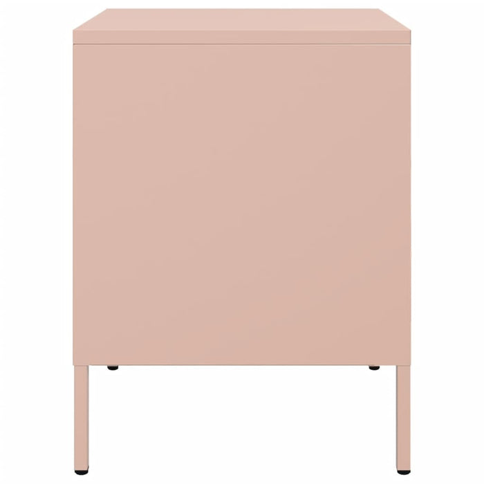 Comodini 2pz Rosa 36x39x50,5cm in Acciaio Laminato a Freddo 843057