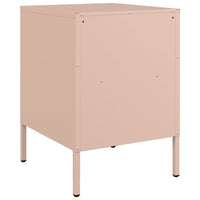 Comodini 2pz Rosa 36x39x50,5cm in Acciaio Laminato a Freddo 843057