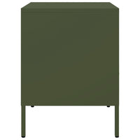 Comodini 2 pz Verde Oliva 36x39x50,5 cm Acciaio Laminato Freddo 843063