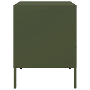 Comodini 2 pz Verde Oliva 36x39x50,5 cm Acciaio Laminato Freddo 843063