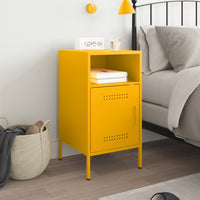 Comodino Giallo Senape 36x39x68cm in Acciaio Laminato a Freddo 843072