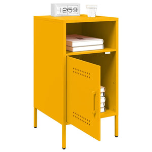 Comodino Giallo Senape 36x39x68cm in Acciaio Laminato a Freddo 843072