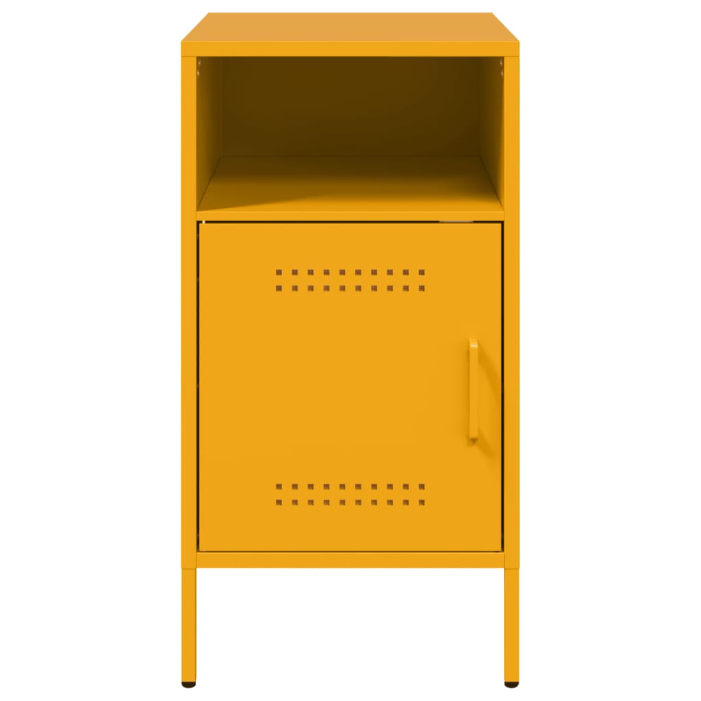 Comodino Giallo Senape 36x39x68cm in Acciaio Laminato a Freddo 843072