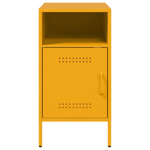 Comodino Giallo Senape 36x39x68cm in Acciaio Laminato a Freddo 843072