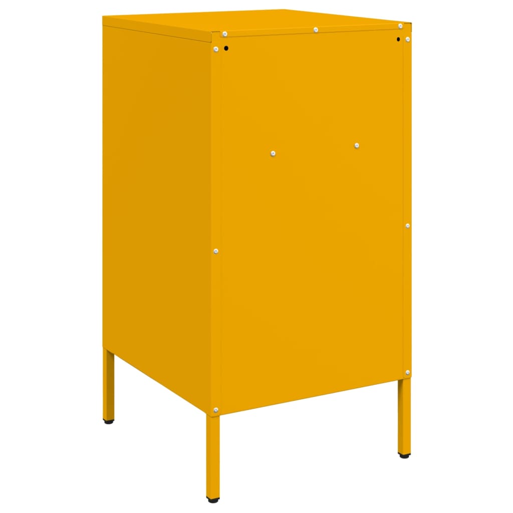 Comodino Giallo Senape 36x39x68cm in Acciaio Laminato a Freddo 843072