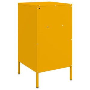 Comodini 2pz Giallo Senape 36x39x68cm Acciaio Laminato a Freddo 843073