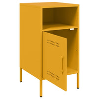 Comodini 2pz Giallo Senape 36x39x68cm Acciaio Laminato a Freddo 843073