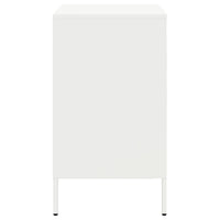 Comodino Bianco 36x39x68 cm in Acciaio 843076