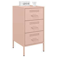 Comodini 2pz Rosa 36x39x68cm in Acciaio Laminato a Freddo 843081