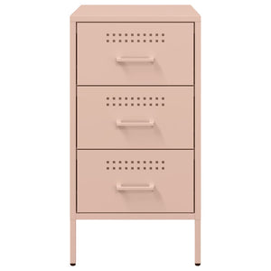 Comodini 2pz Rosa 36x39x68cm in Acciaio Laminato a Freddo 843081