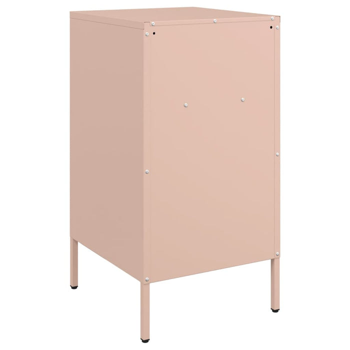 Comodini 2pz Rosa 36x39x68cm in Acciaio Laminato a Freddo 843081