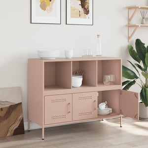 Credenza Rosa 100,5x39x79 cm in Acciaio Laminato a Freddo 843091