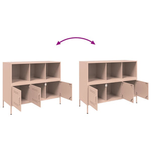 Credenza Rosa 100,5x39x79 cm in Acciaio Laminato a Freddo 843091