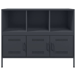 Credenza Antracite 100,5x39x79 cm in Acciaio Laminato a Freddo 843092