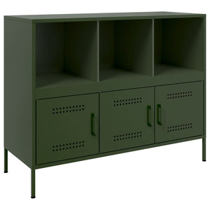 Credenza Verde Oliva 100,5x39x79cm in Acciaio Laminato a Freddo 843094