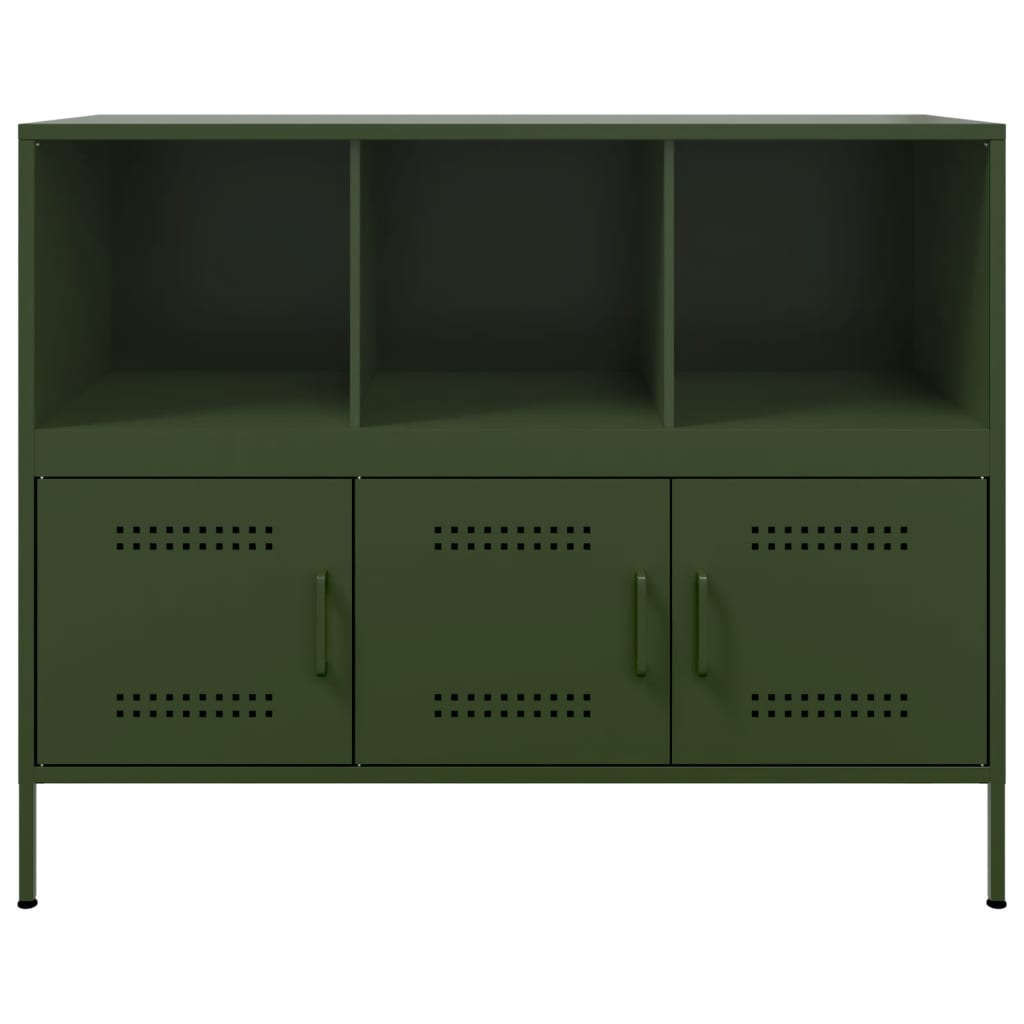 Credenza Verde Oliva 100,5x39x79 cm in Acciaio 843094