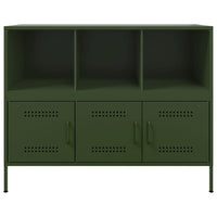 Credenza Verde Oliva 100,5x39x79cm in Acciaio Laminato a Freddo 843094