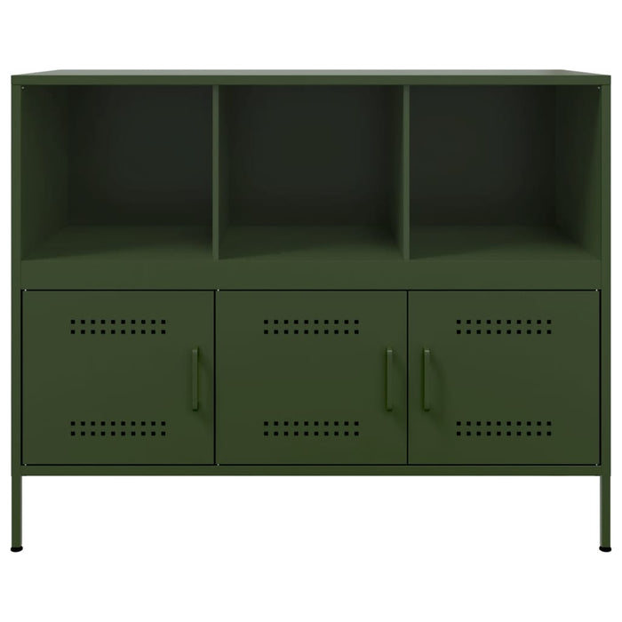 Credenza Verde Oliva 100,5x39x79cm in Acciaio Laminato a Freddo 843094