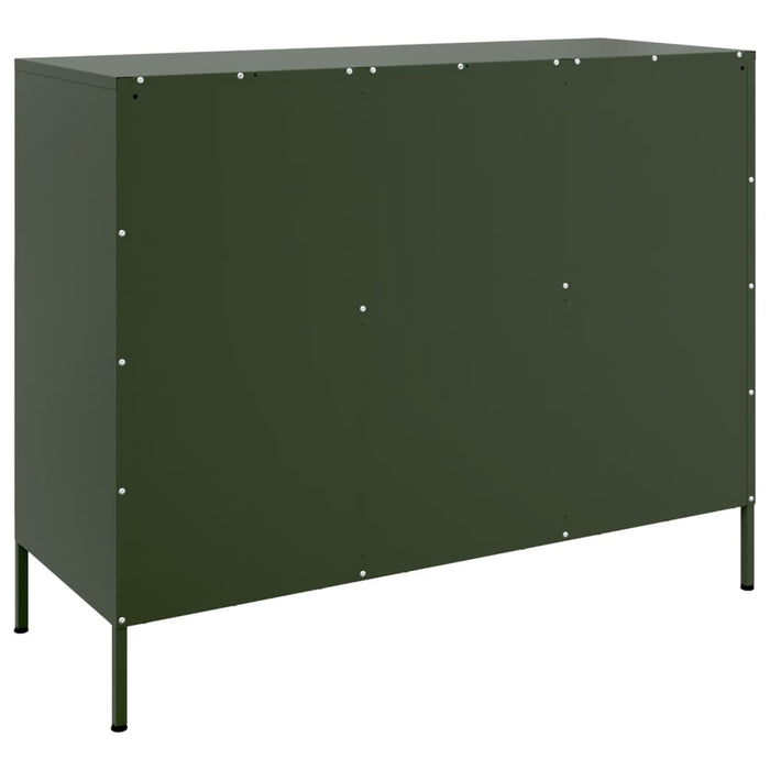 Credenza Verde Oliva 100,5x39x79 cm in Acciaio 843094