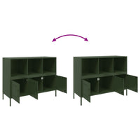 Credenza Verde Oliva 100,5x39x79 cm in Acciaio 843094