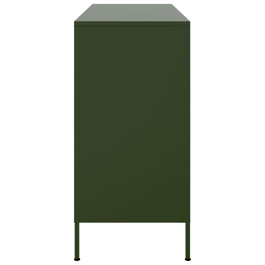 Credenza Verde Oliva 100,5x39x79 cm in Acciaio 843100