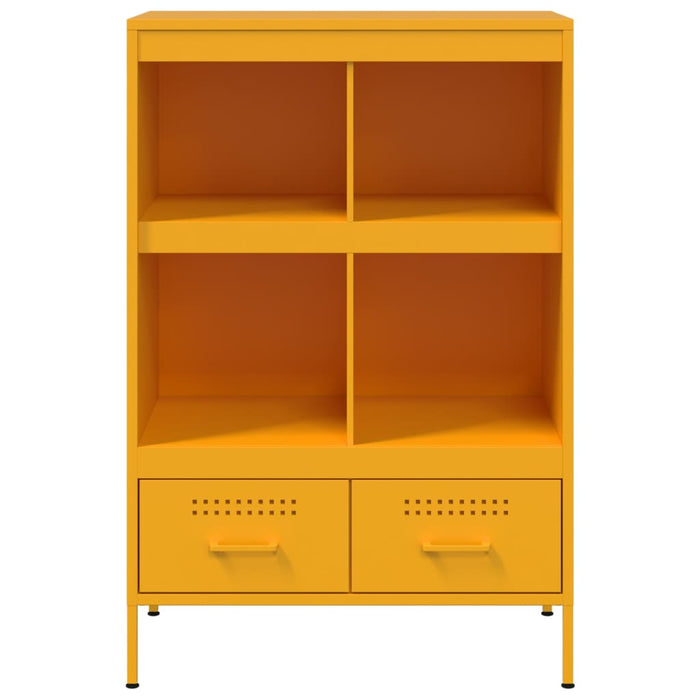 Credenza Giallo Senape 68x39x101,5 cm Acciaio Laminato Freddo 843105