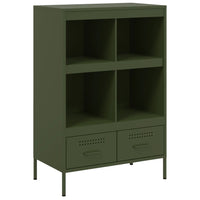 Credenza Verde Oliva 68x39x101,5 cm Acciaio Laminato a Freddo 843106