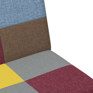 Divano Letto a 2 Posti con Poggiapiedi Patchwork in Tessuto 3258121