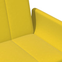 Divano Letto 2 Posti con Sgabello Giallo in Velluto 3258155