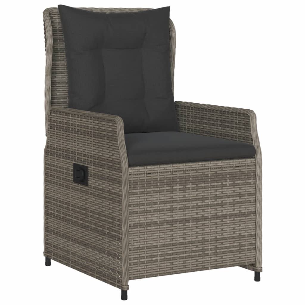 Set da Bistrò 3 pz con Cuscini Grigio in Polyrattan 3262768