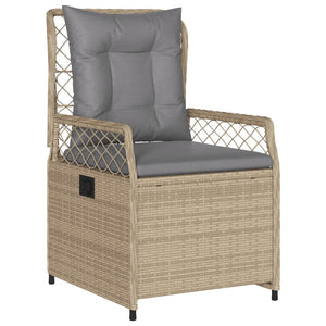 Set da Pranzo da Giardino 5 pz con Cuscini Beige in Polyrattan 3262917