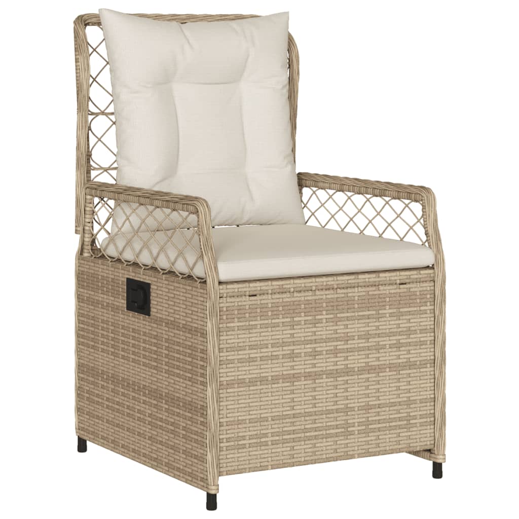 Set da Pranzo da Giardino 5 pz con Cuscini Beige in Polyrattan 3262921