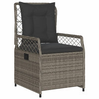 Set da Pranzo da Giardino 9 pz con Cuscini in Polyrattan Grigio 3262929