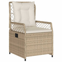 Set da Pranzo da Giardino 7 pz con Cuscini Beige in Polyrattan 3262936