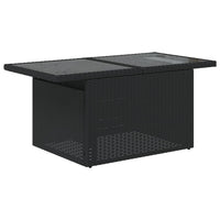 Set Divani da Giardino 5 pz con Cuscini in Polyrattan Nero 3266346