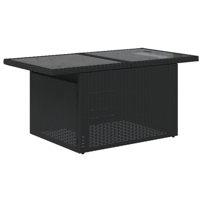 Set Divani da Giardino 5 pz con Cuscini in Polyrattan Nero 3266346