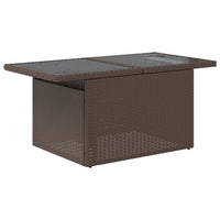 Set Divano da Giardino 5 pz con Cuscini Marrone in Polyrattan 3266353