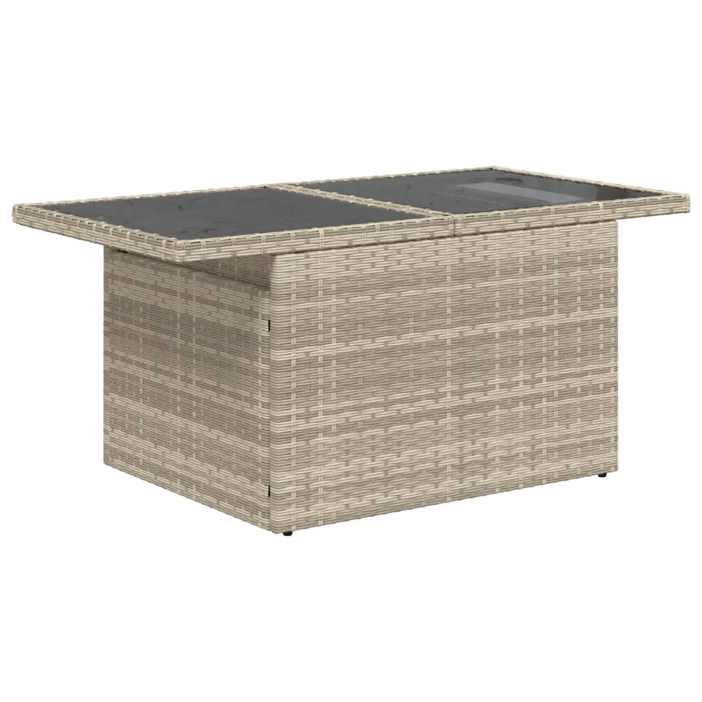 Set Divano da Giardino 8pz con Cuscini Grigio Chiaro Polyrattan 3266412