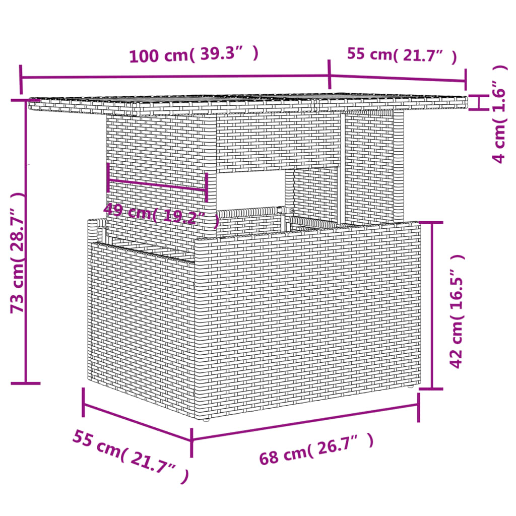 Set Divano da Giardino 8pz con Cuscini Grigio Chiaro Polyrattan 3266412