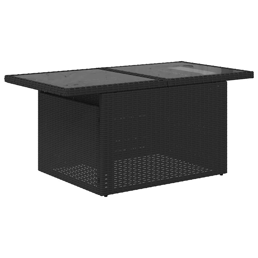 Set Divani da Giardino con Cuscini 7pz Nero Polyrattan 3266595