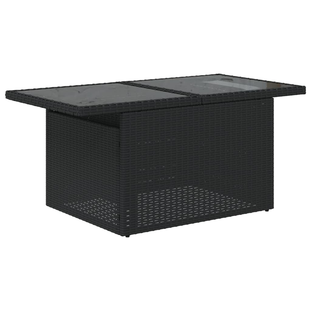 Set Divani da Giardino con Cuscini 7pz Nero Polyrattan 3266615