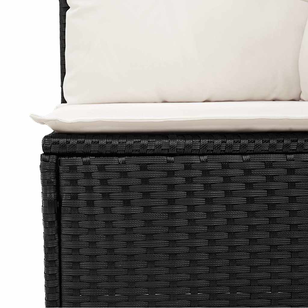 Set Divani da Giardino con Cuscini 8 pz Nero in Polyrattan 3266746